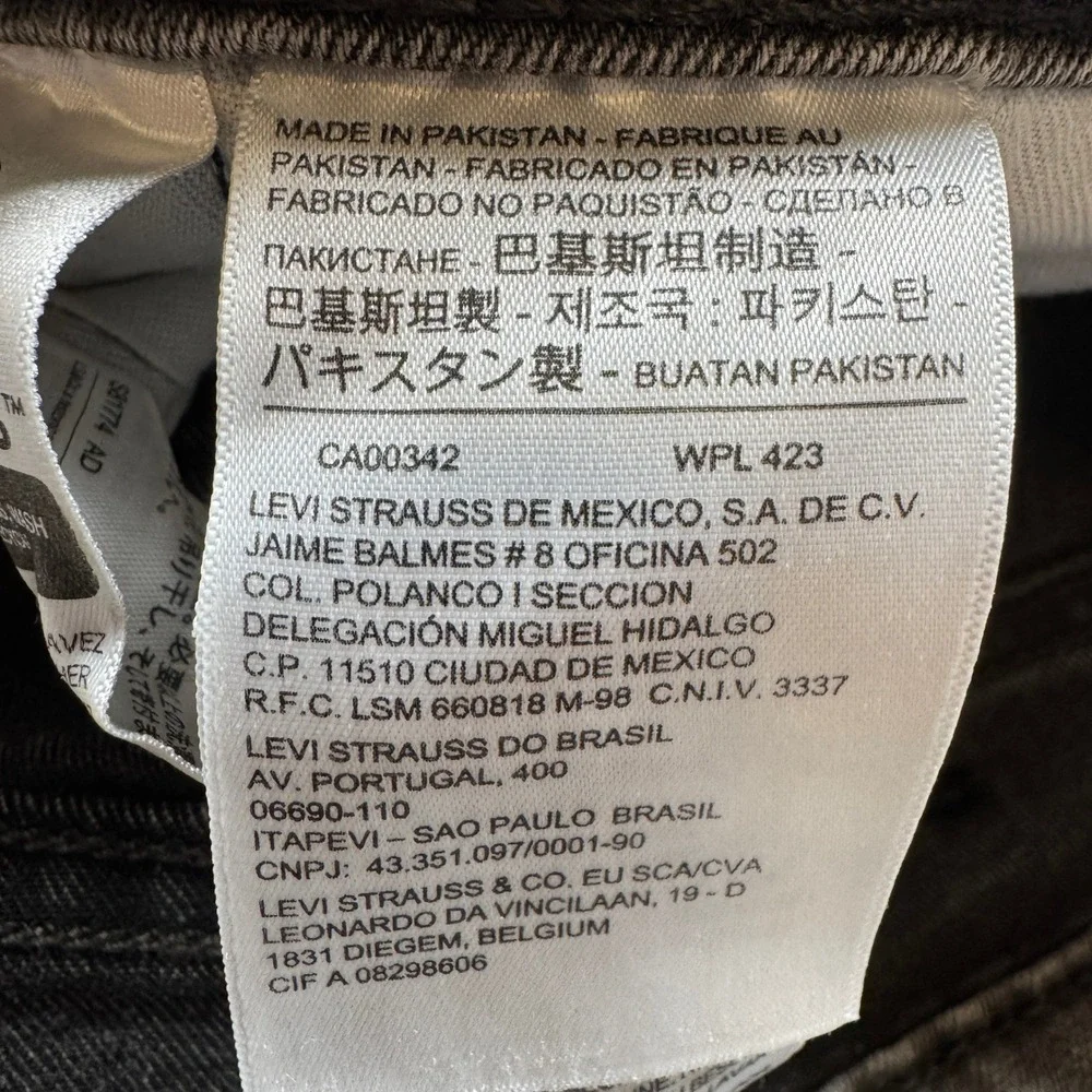 Levi's Men's Jeans‎ 541 Athletic Taper Gray W46 L29 Stretch Denim Five Pocket